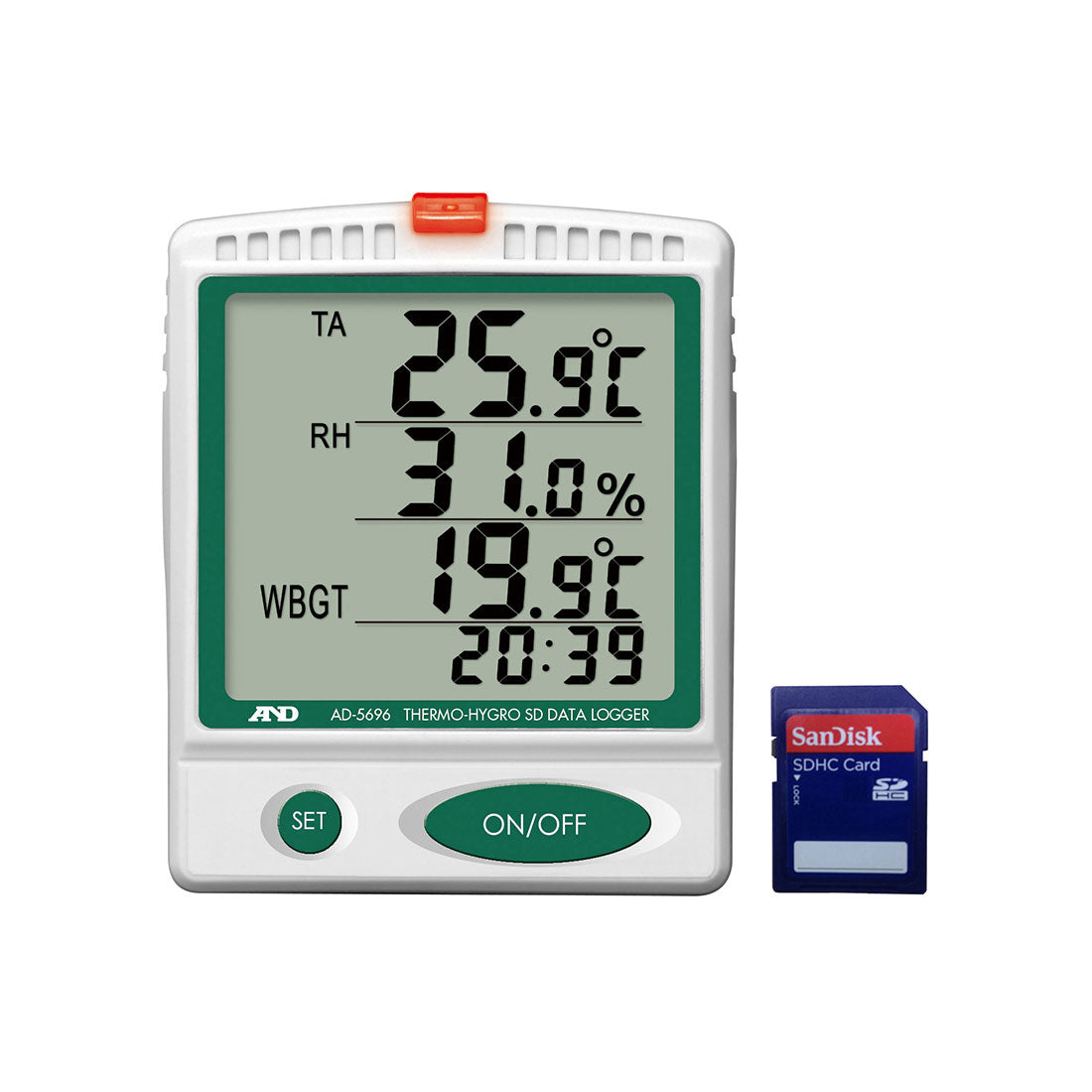 温湿度SDデータロガー（記録計） 熱中症指数計 熱中症指数モニター AD-5696 – AD Online Shop