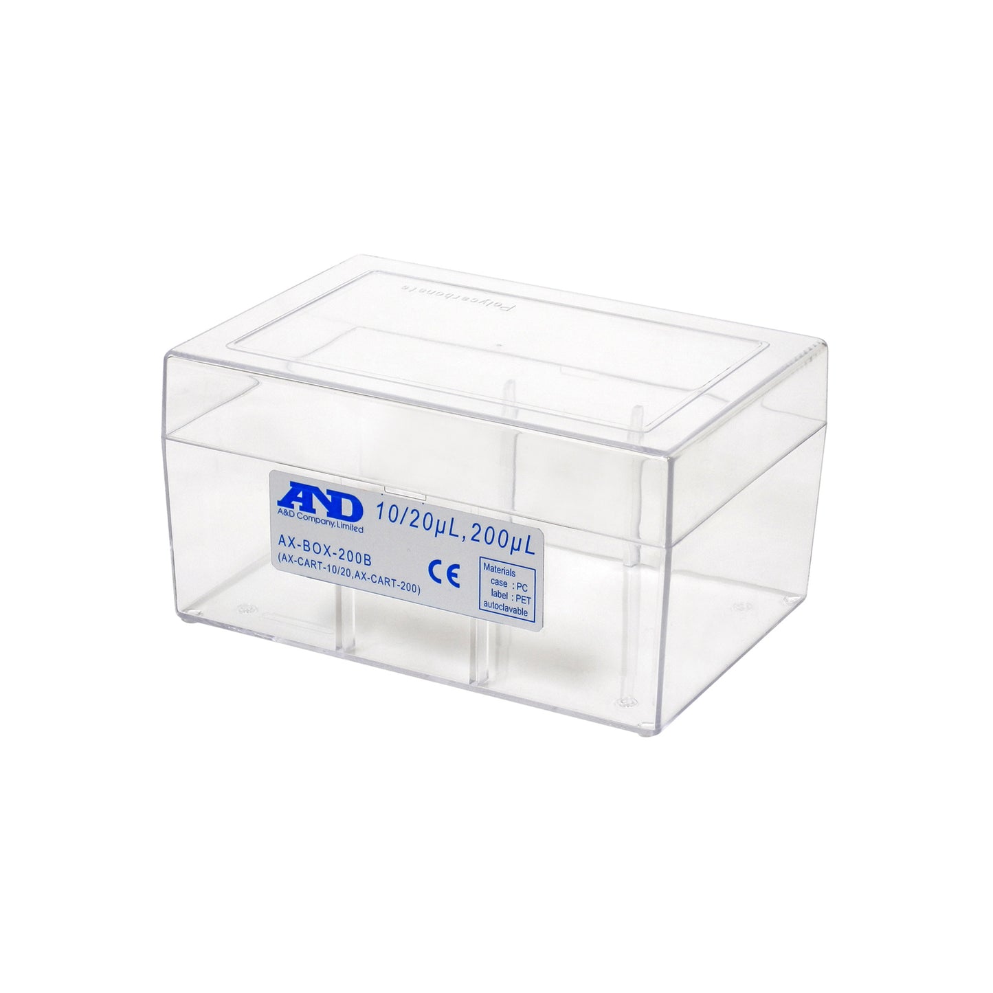AX-BOX-200B 空ボックス(ロックなし)10/20/200µL用