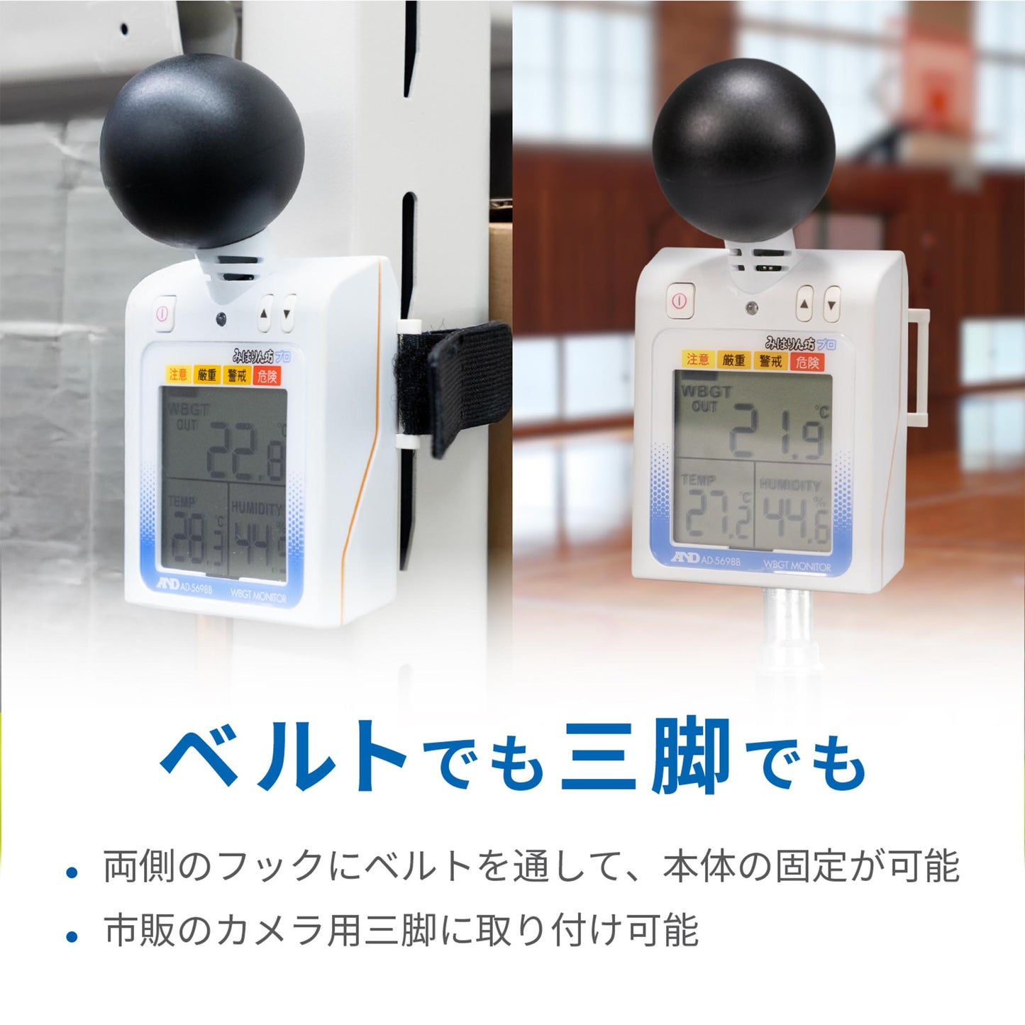 黒球付き熱中症指数計 / 熱中症指数モニター AD-5698B みはりん坊プロ
